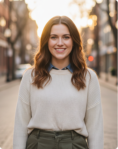woman smiling